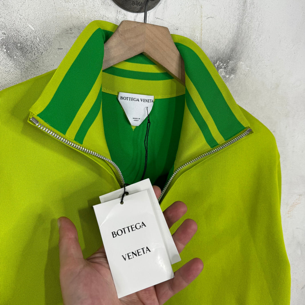 Bottega Veneta Green Shrunken Track Jacket