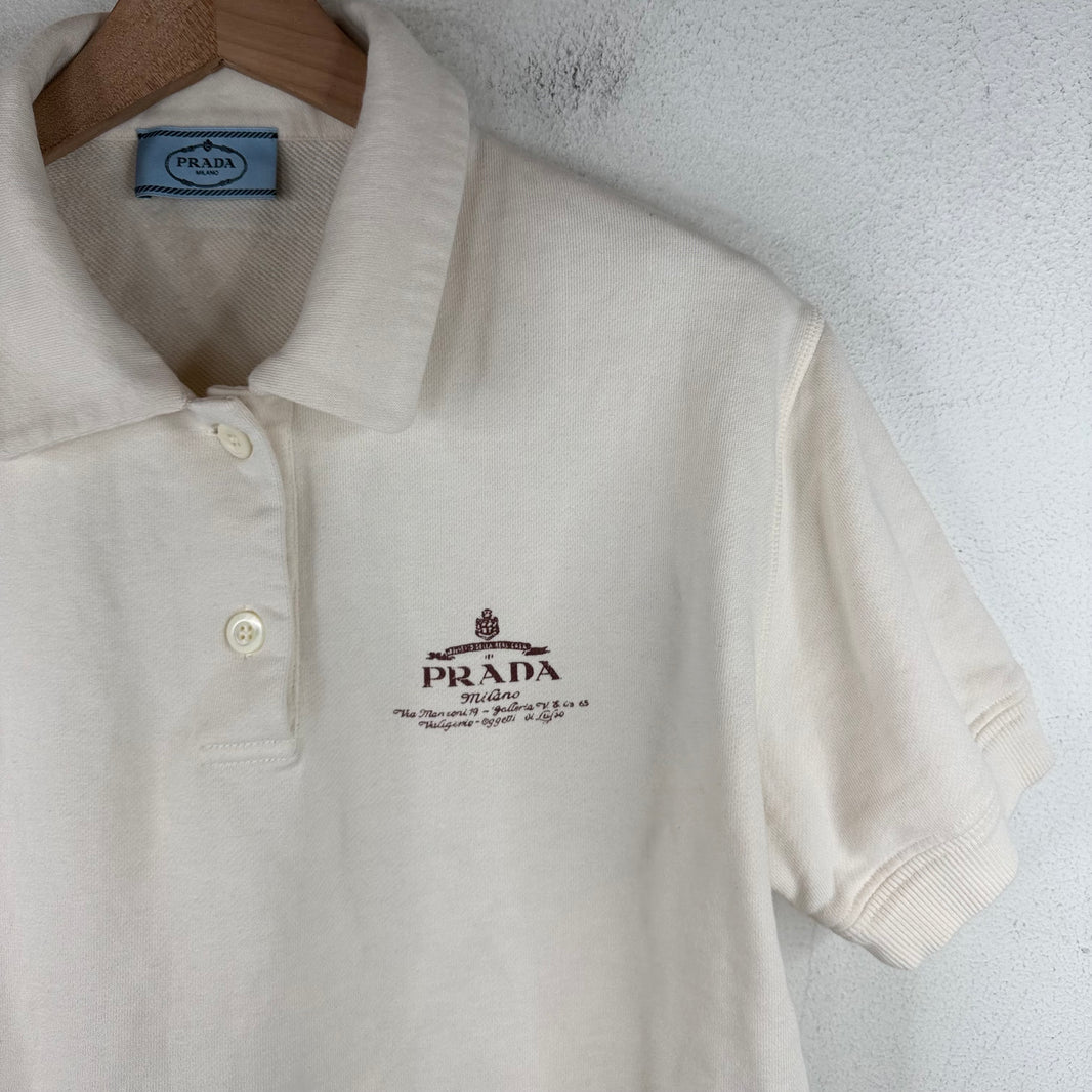 Prada Cropped Logo Polo Shirt
