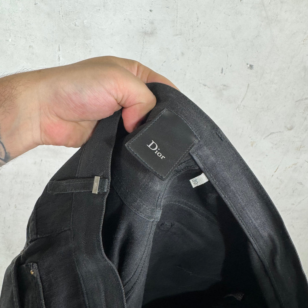 Dior Waxed Black Jeans
