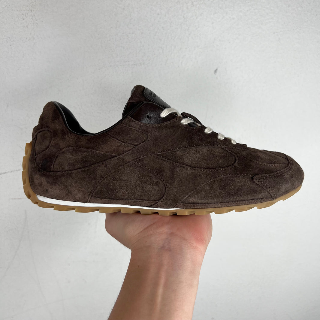 Bottega Veneta Brown Suede Flash Orbit Sneakers