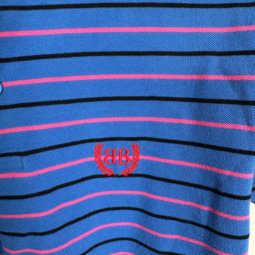 Balenciaga Striped Blue S/S Polo