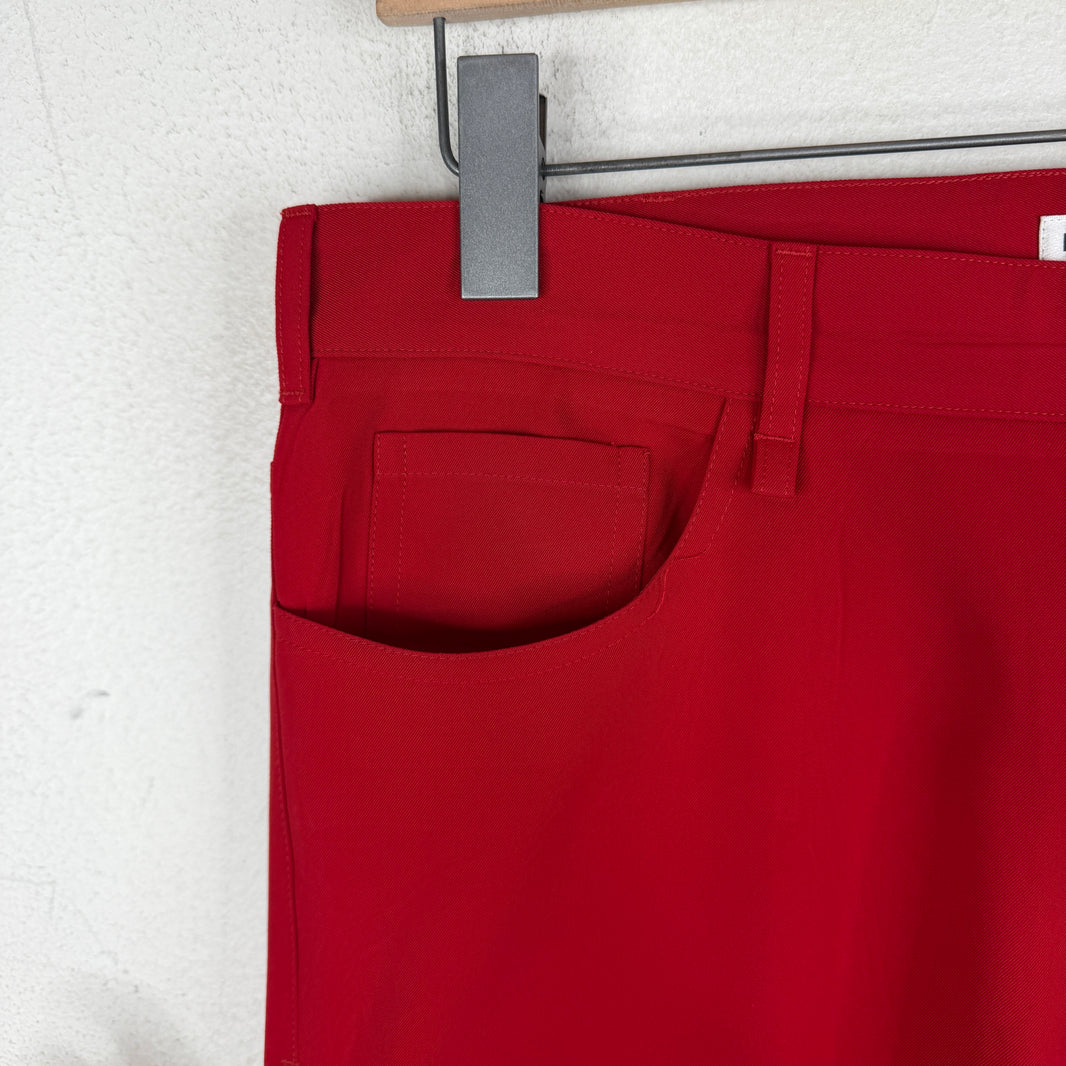 Balenciaga Red 5 Pocket Pants