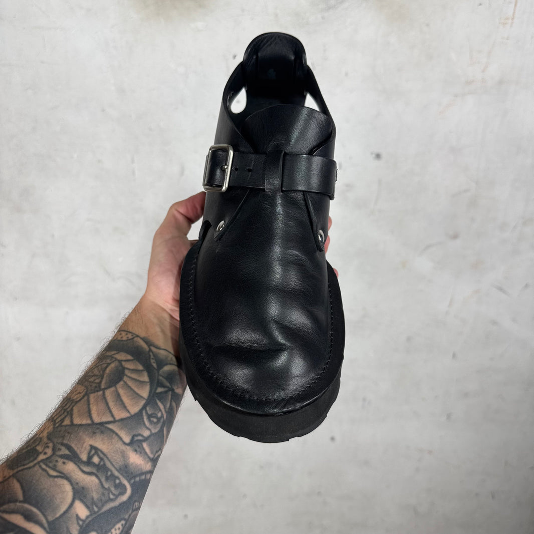 Jil Sander Chunky Black Closed Toe Sandals