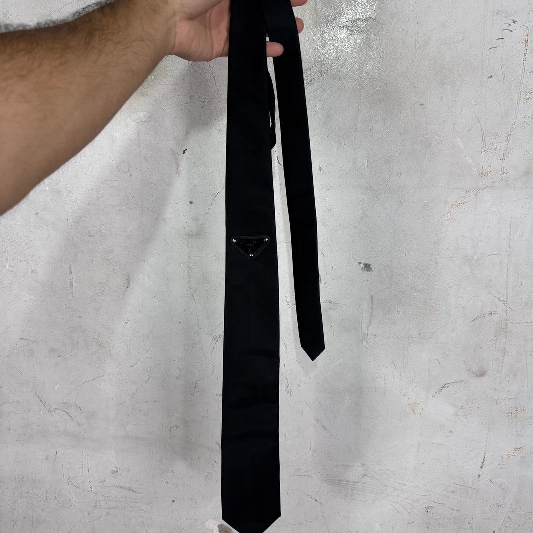 Prada Renylon Plaqued Tie