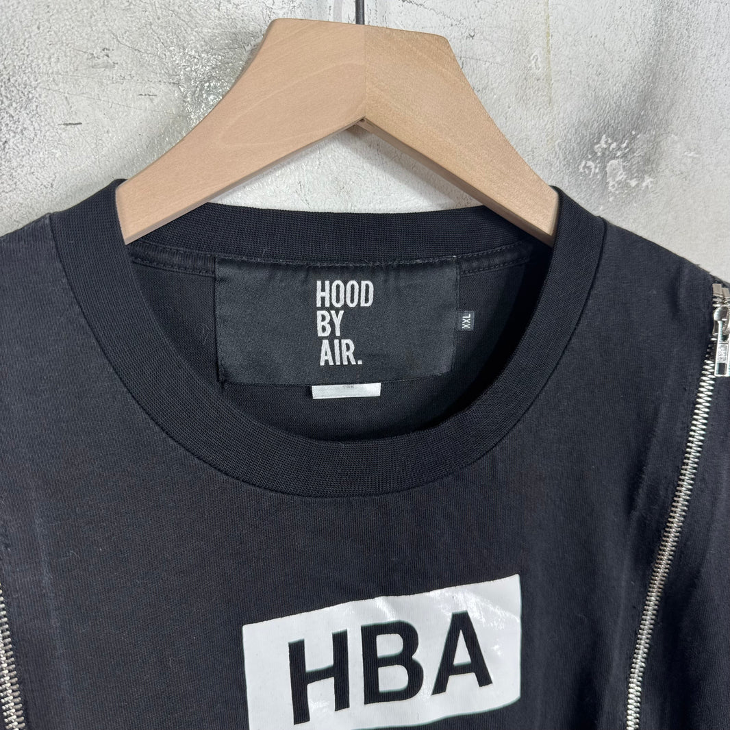 Hood By Air Zippered L/S Logo T-Shirt