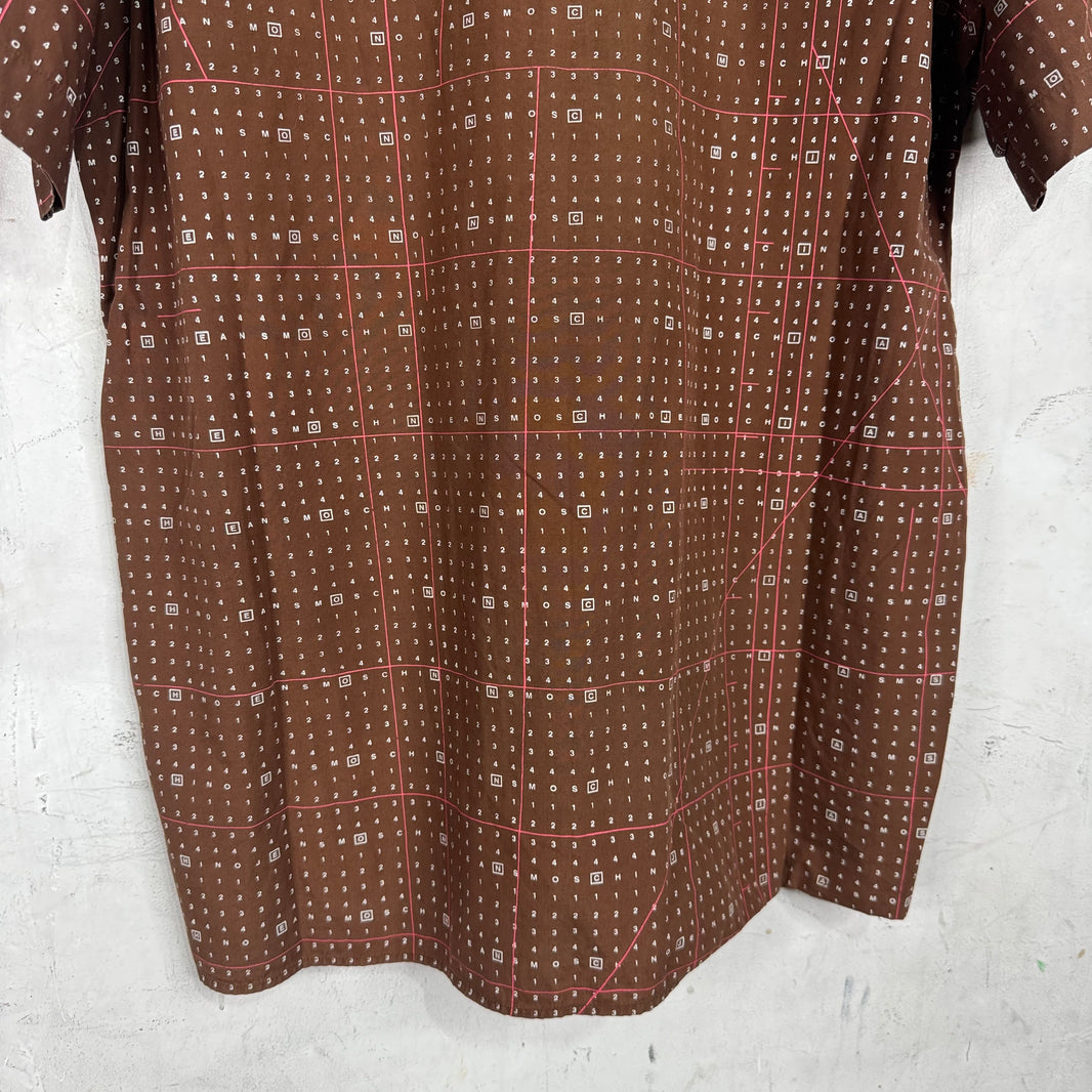 Moschino Brown Crossword S/S Shirt