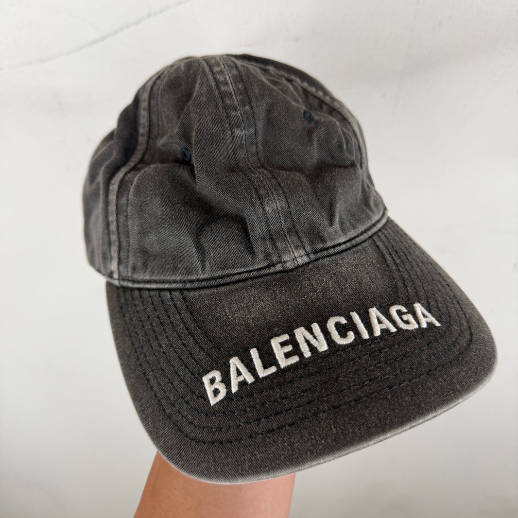 Balenciaga Brim Embroidered Logo Hat
