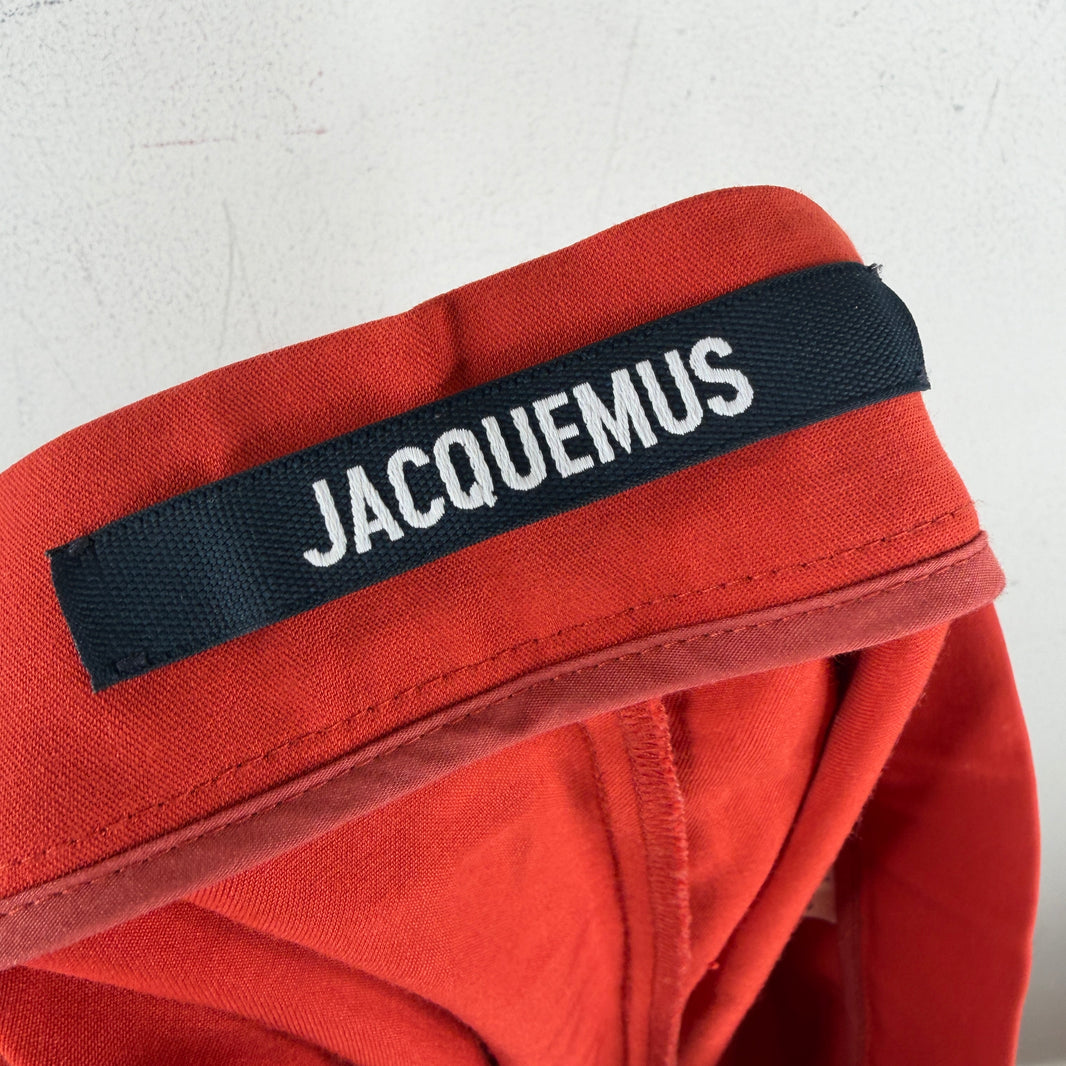 Jacquemus Orange Wool Blend Belted Shorts