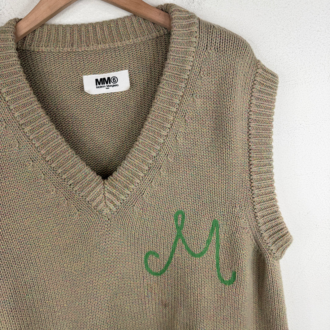 Margiela MM6 Green Knitted Oversized Vest