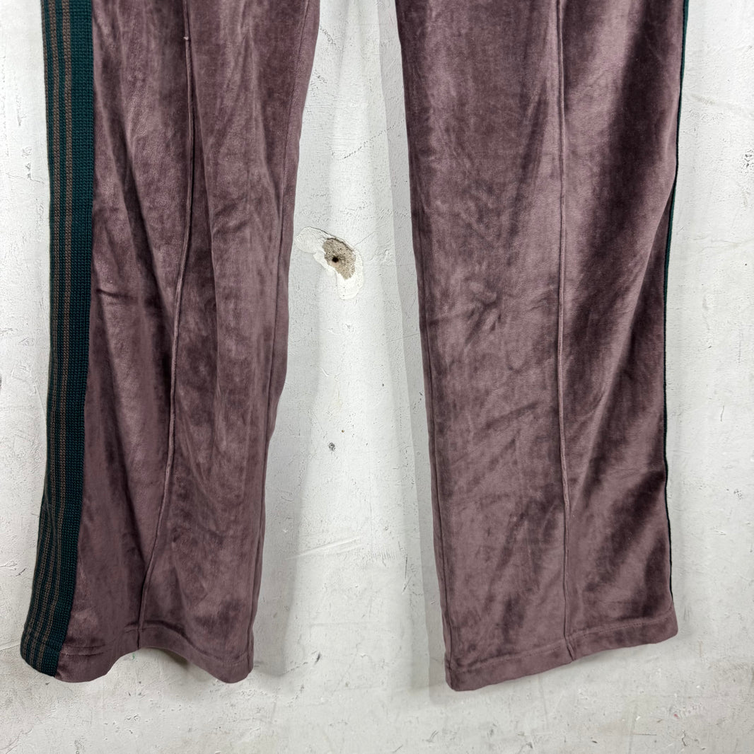 Needles Burgundy Velvet Track Pants