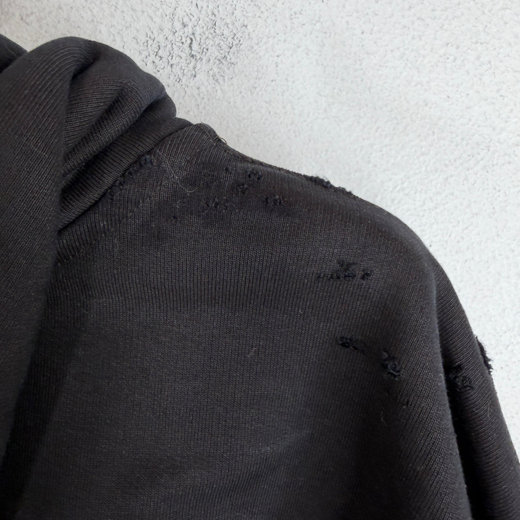 Balenciaga No Logo Black Hoodie