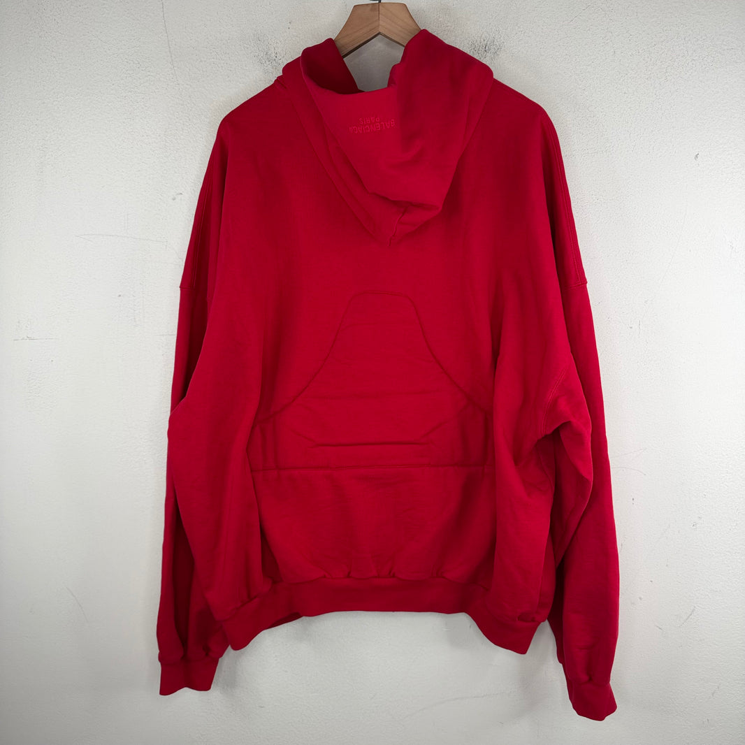 Balenciaga Sample Red Back Support Zip-Up Hoodie