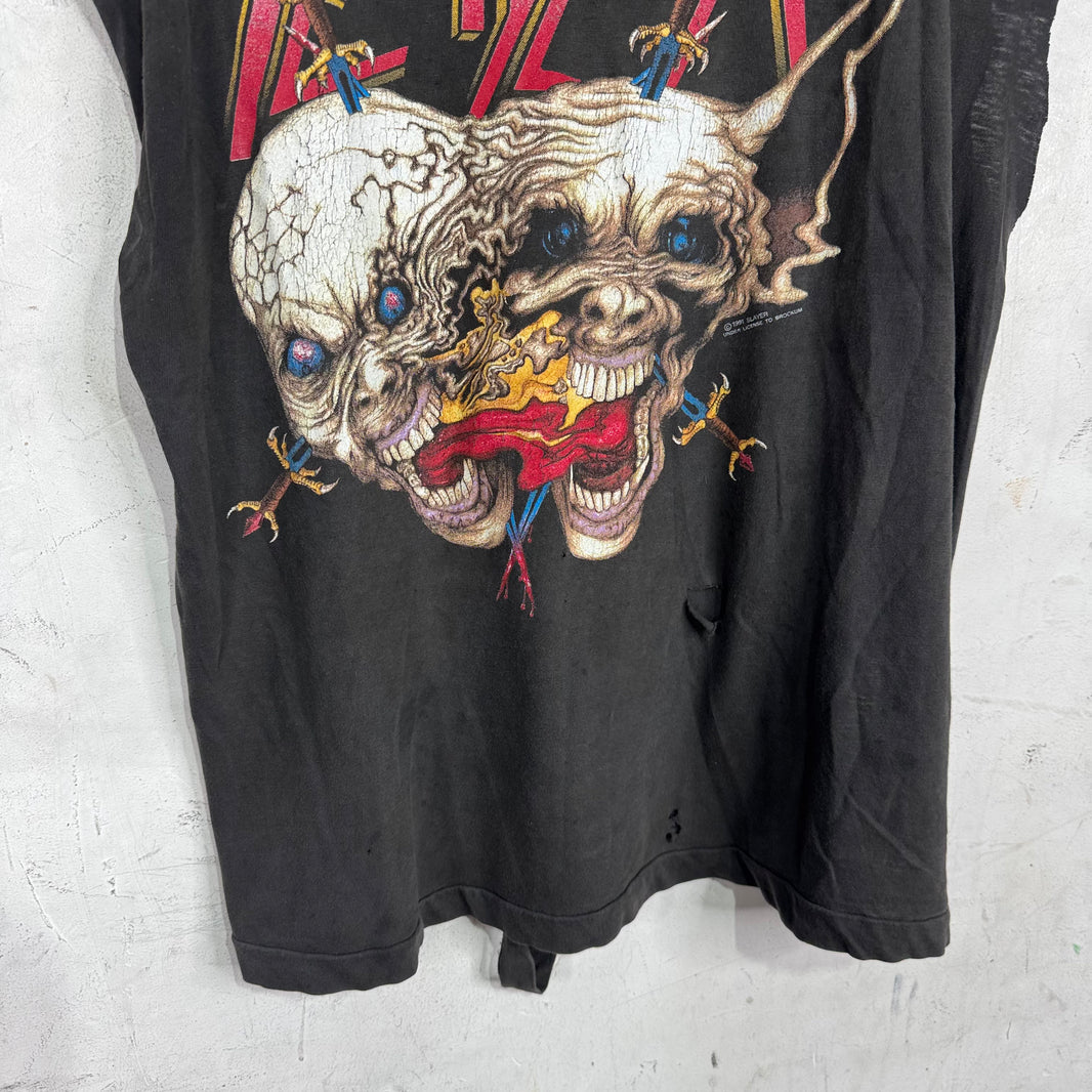 Vintage Slayer Aggression 91' Tour Cutoff T-Shirt