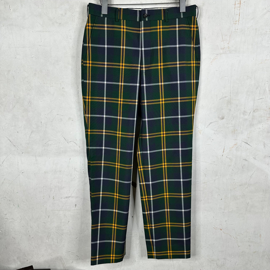 Comme Des Garçons Straight Plaid Trousers