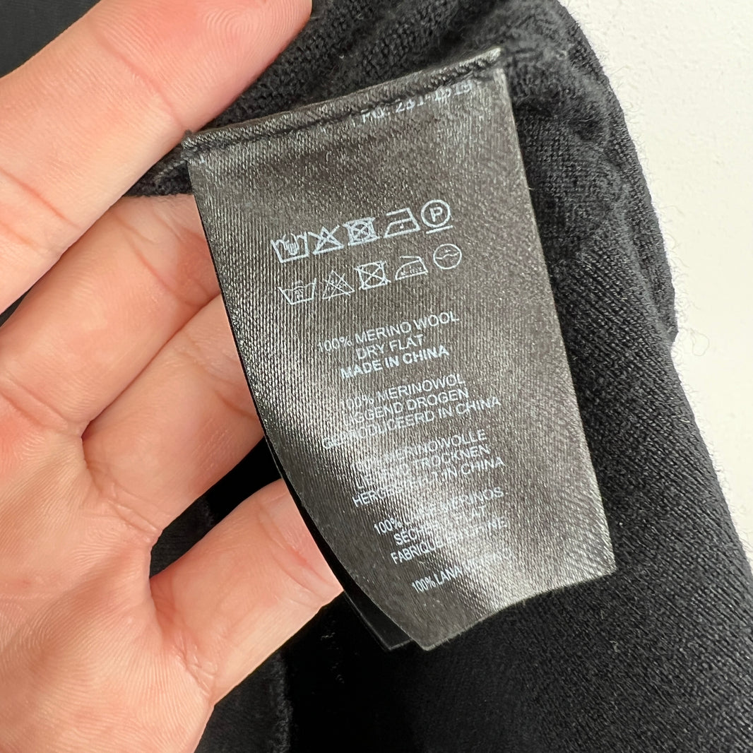 Dries Van Noten Black Wool Polo T-Shirt