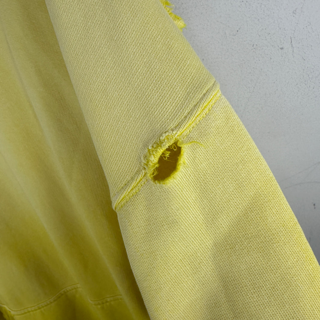Balenciaga Sample Yellow Distressed Hoodie
