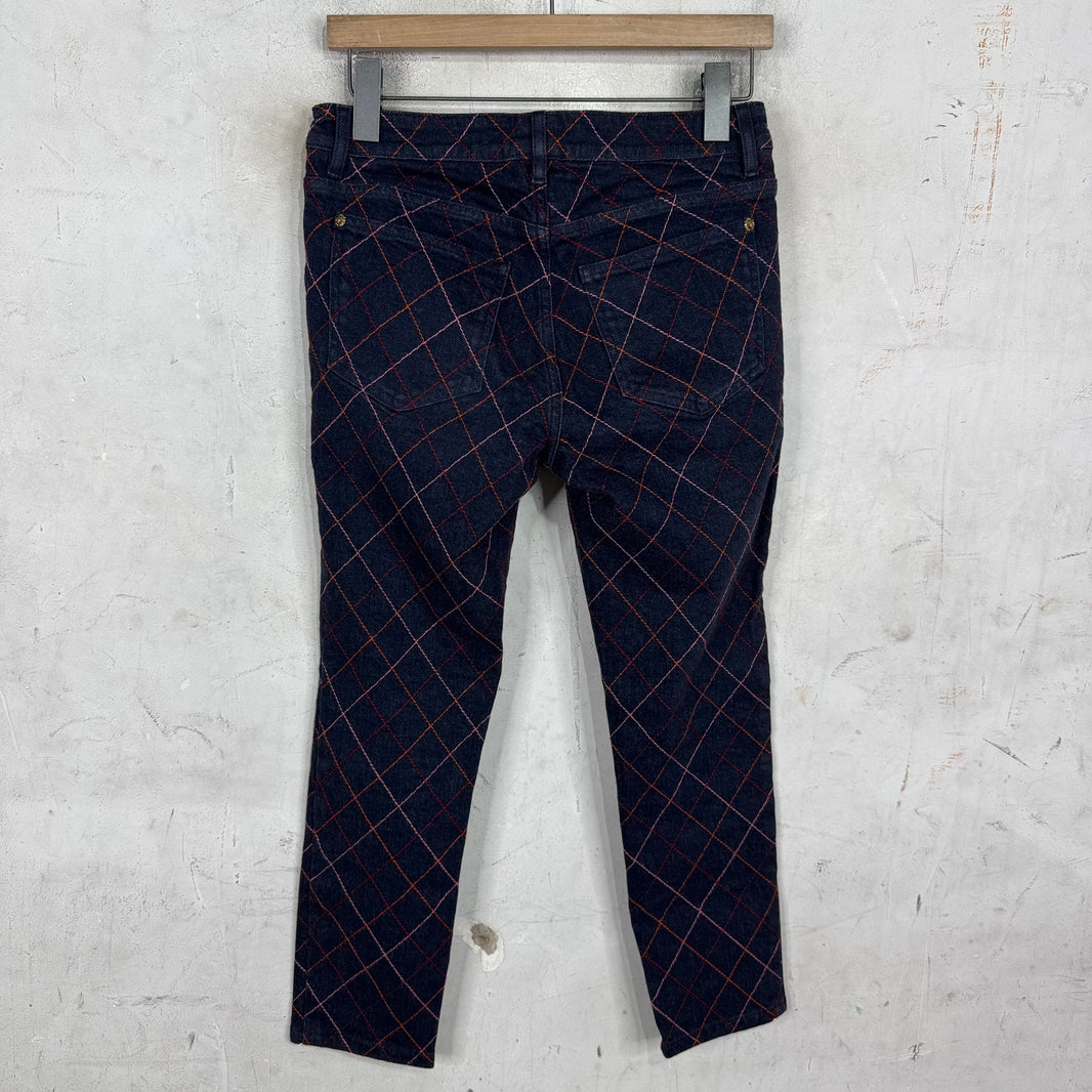 Chanel Womens Quilted Multicolor Jeans
