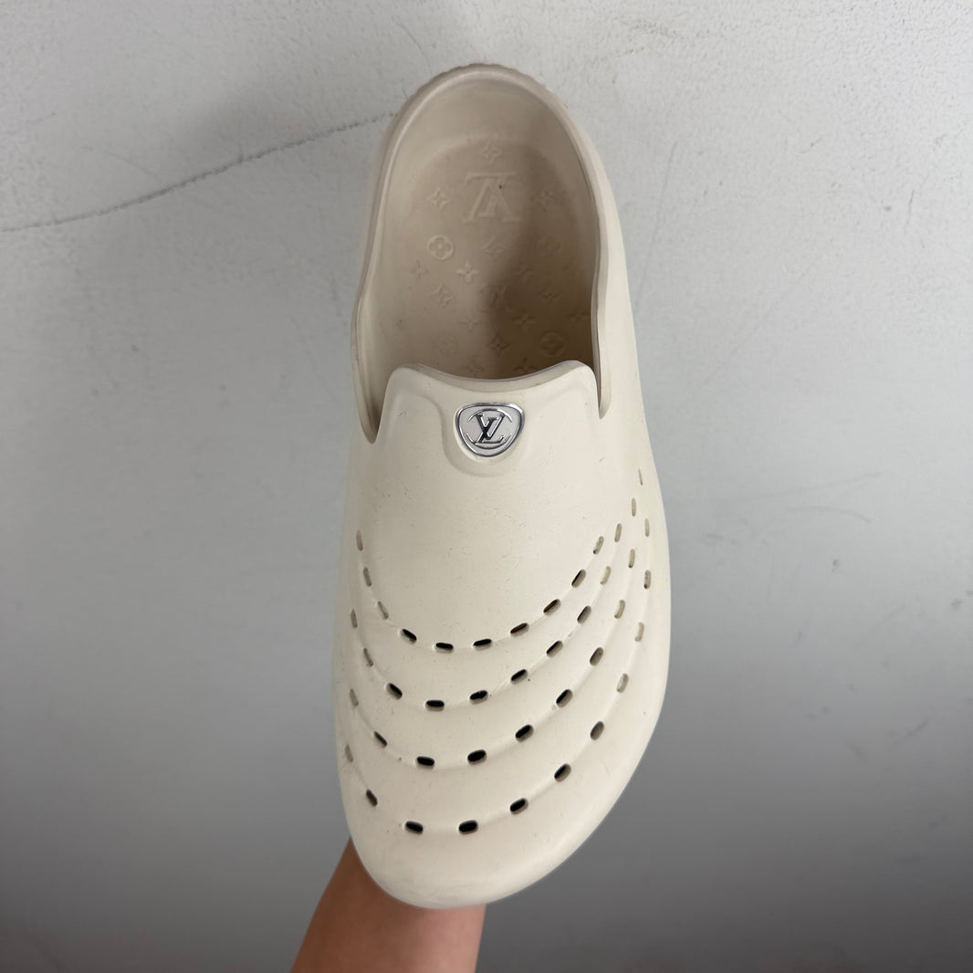 Louis Vuitton White Shark Mules