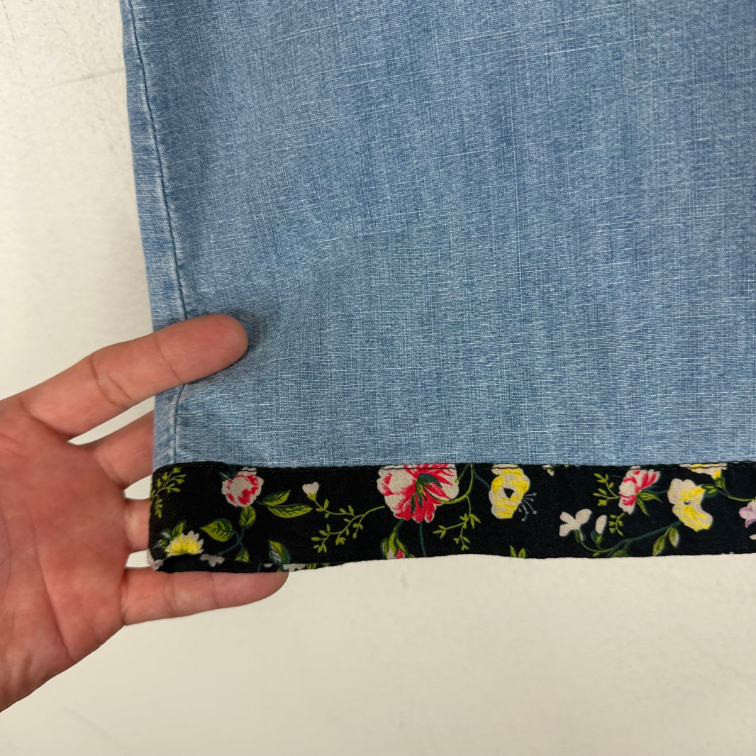 Valentino Denim Floral Shorts
