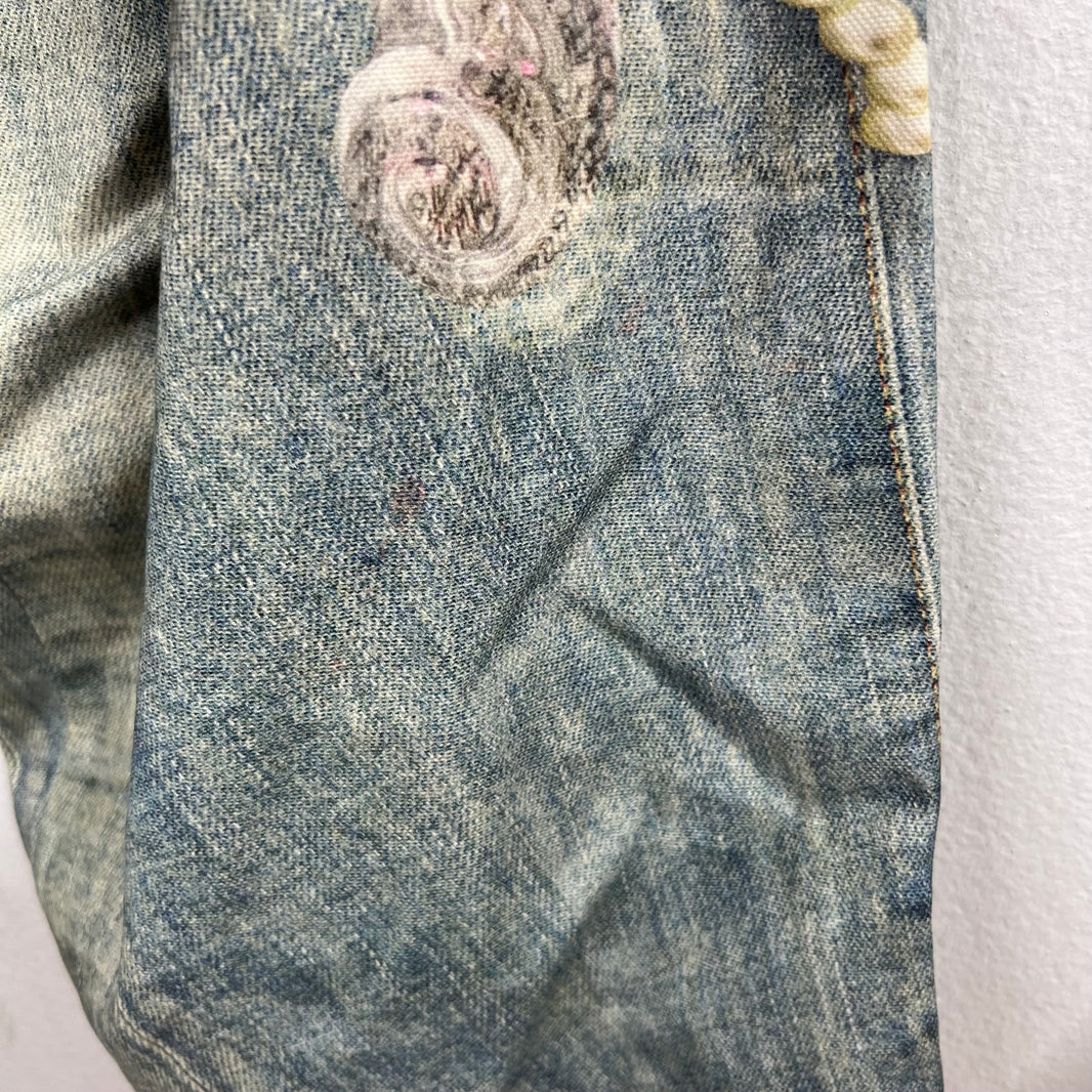 Acne Studios Pearl & Lace Trompe Denim Jeans