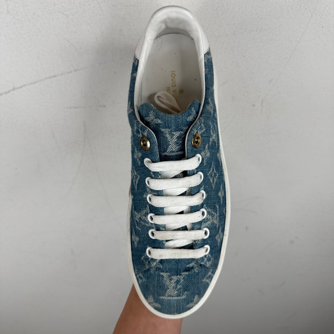 Louis Vuitton Blue Denim Monogram Sneakers