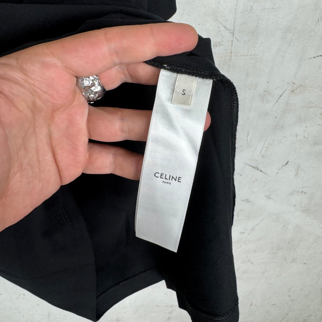 Celine Black Logo T-Shirt