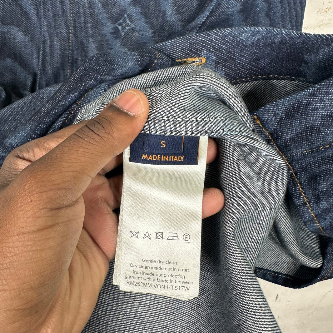 Louis Vuitton Monogram Denim Button Up Shirt