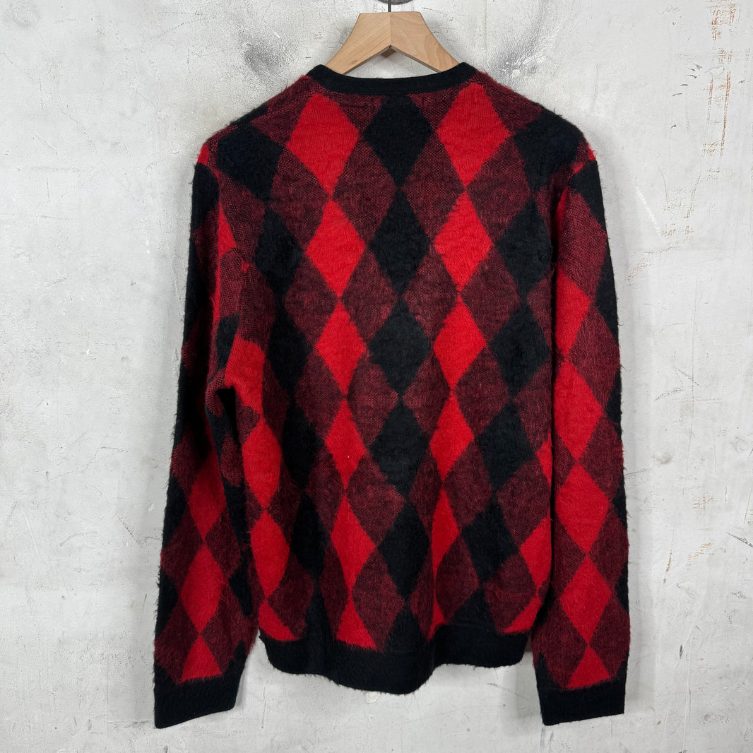 Supreme Checkered Cardigan Black/Red