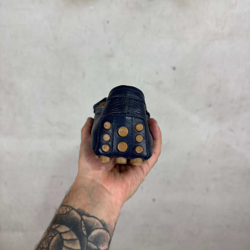 Gucci Navy Driver Flats