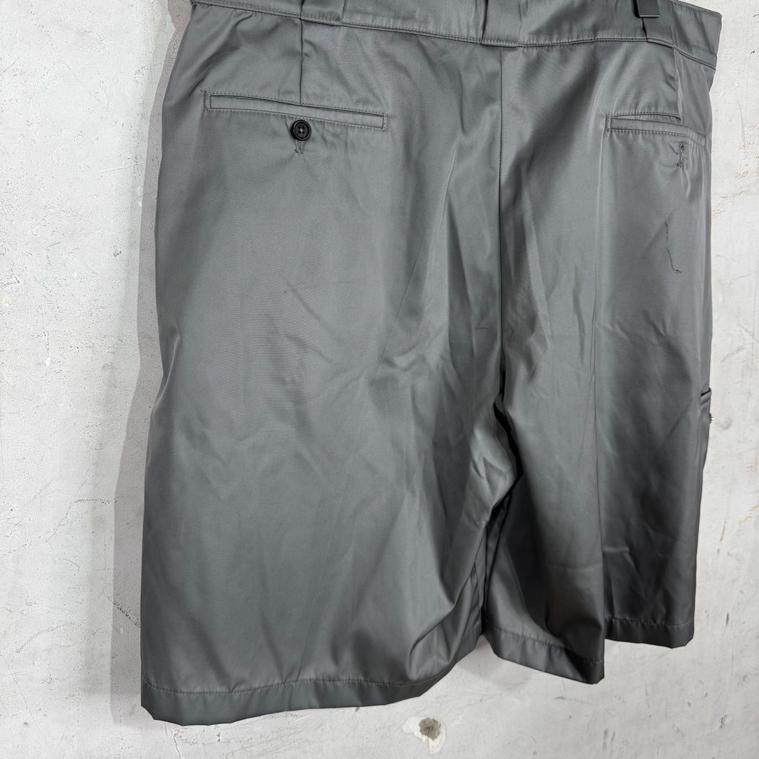 Prada Renylon Plaqued Grey Shorts