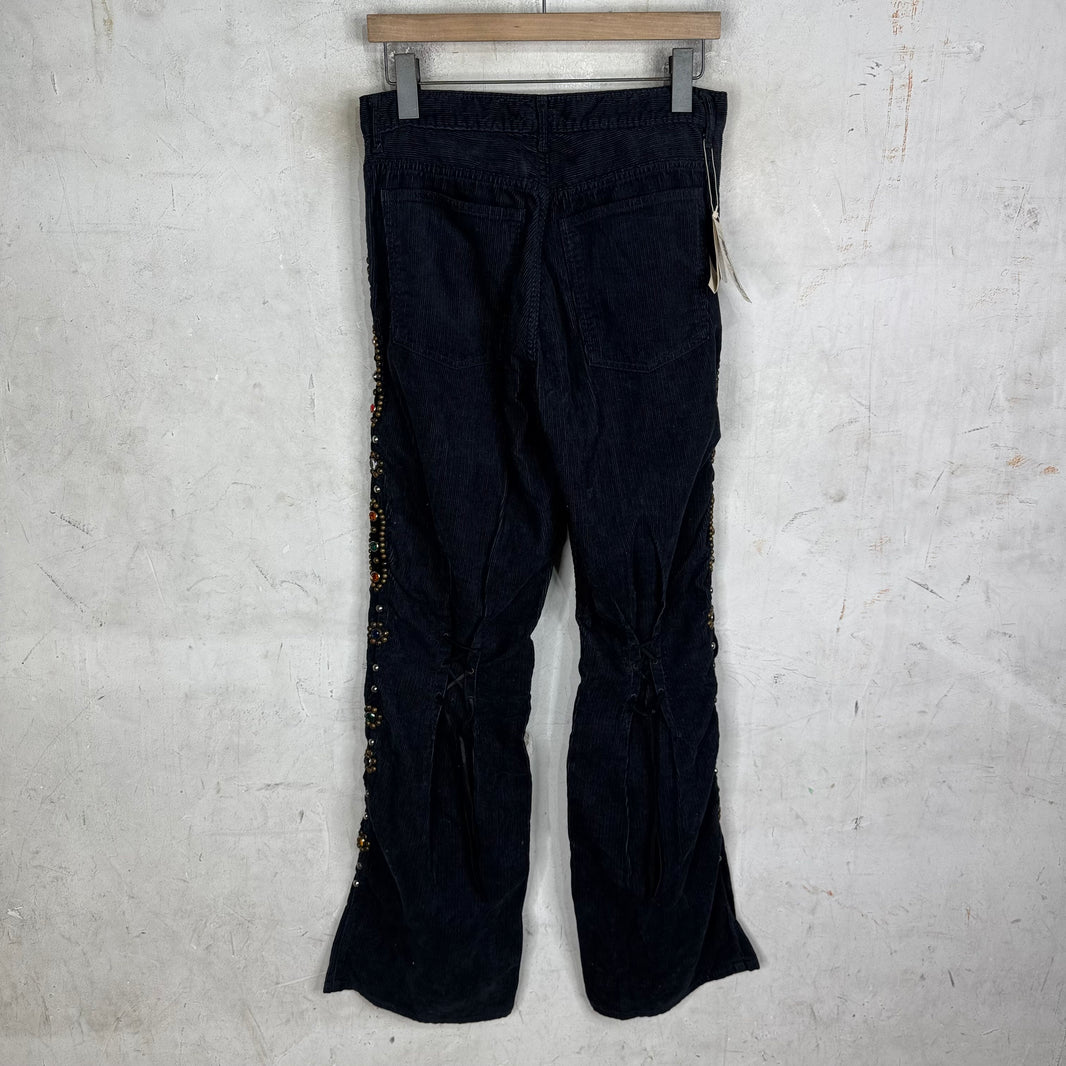 Kapital Corduroy Bondage Laced Gemstone Pants