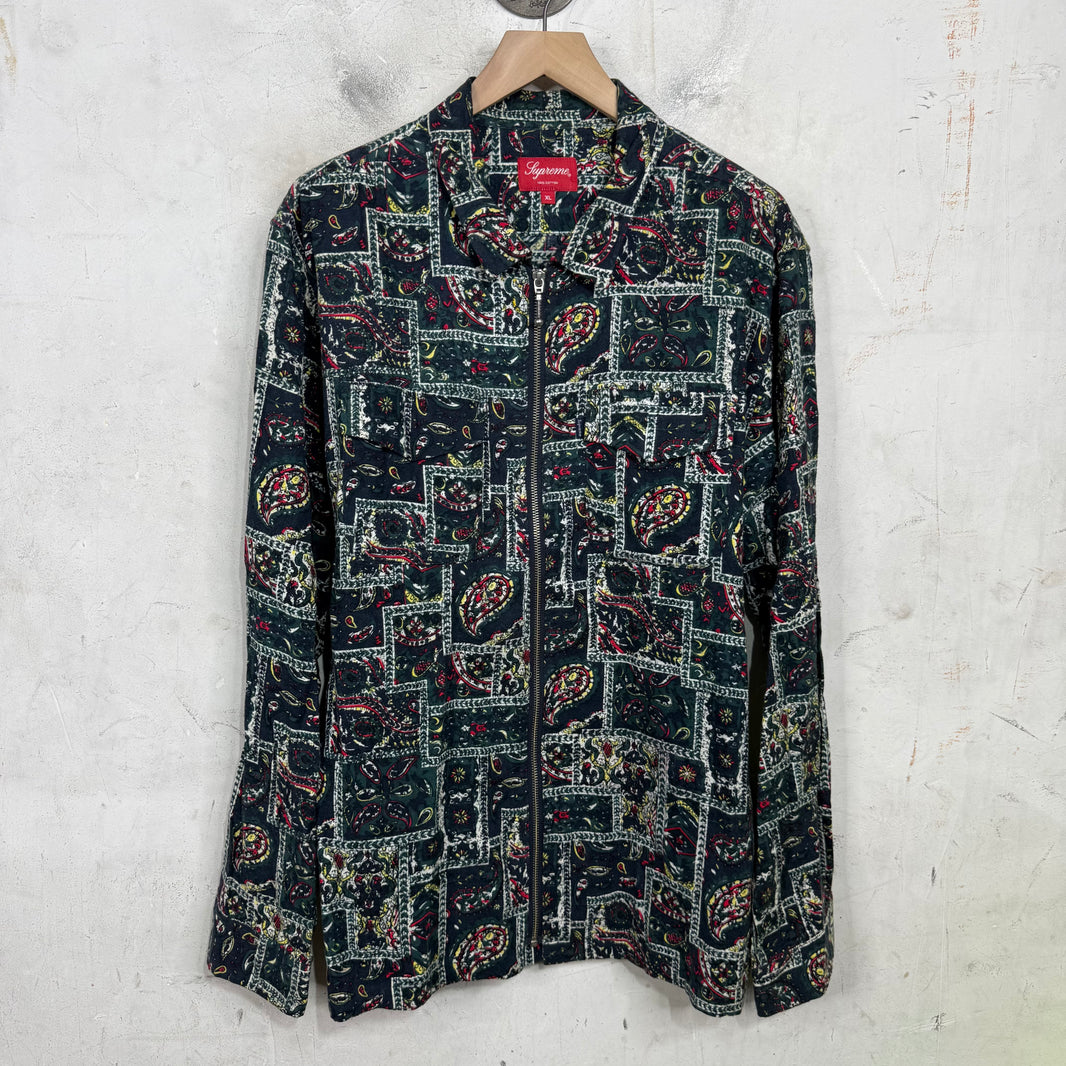 Supreme Paisley Zip Overshirt