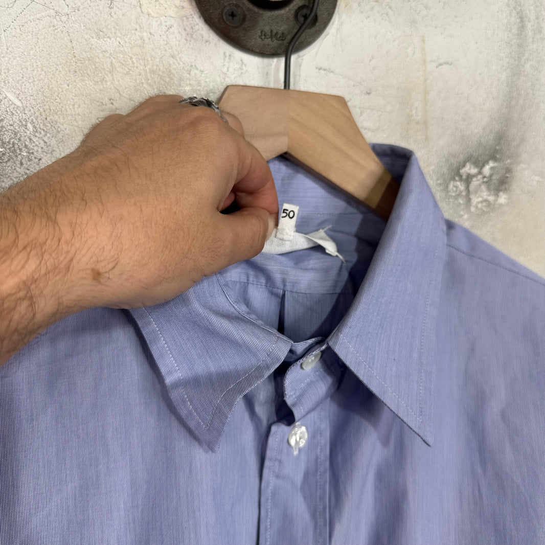 Margiela Light Blue Frayed Buttoned Shirt