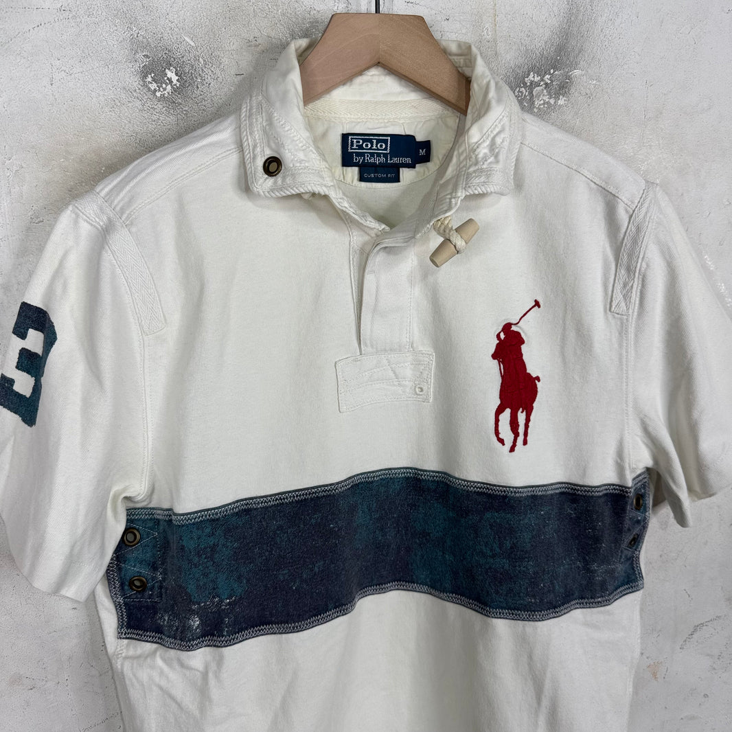 Ralph Lauren Paneled Big Pony Wooden Clasp Polo