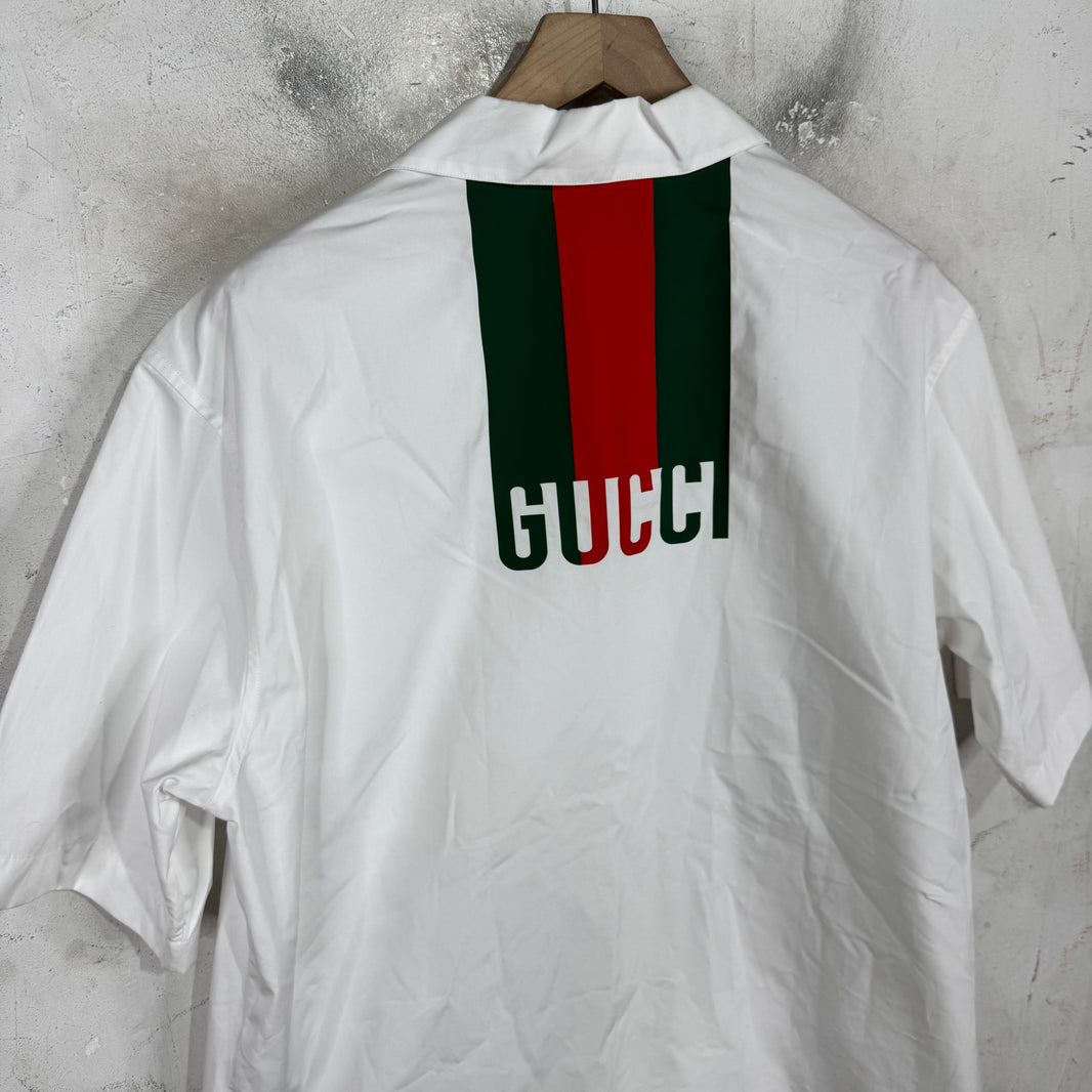 Gucci Back Logo Stripe Shirt