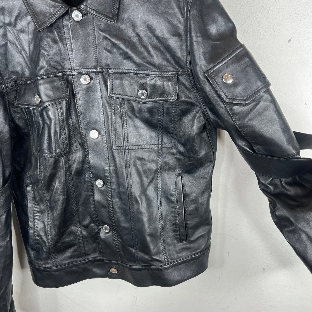 Givenchy Lambskin Strap Trucker Jacket