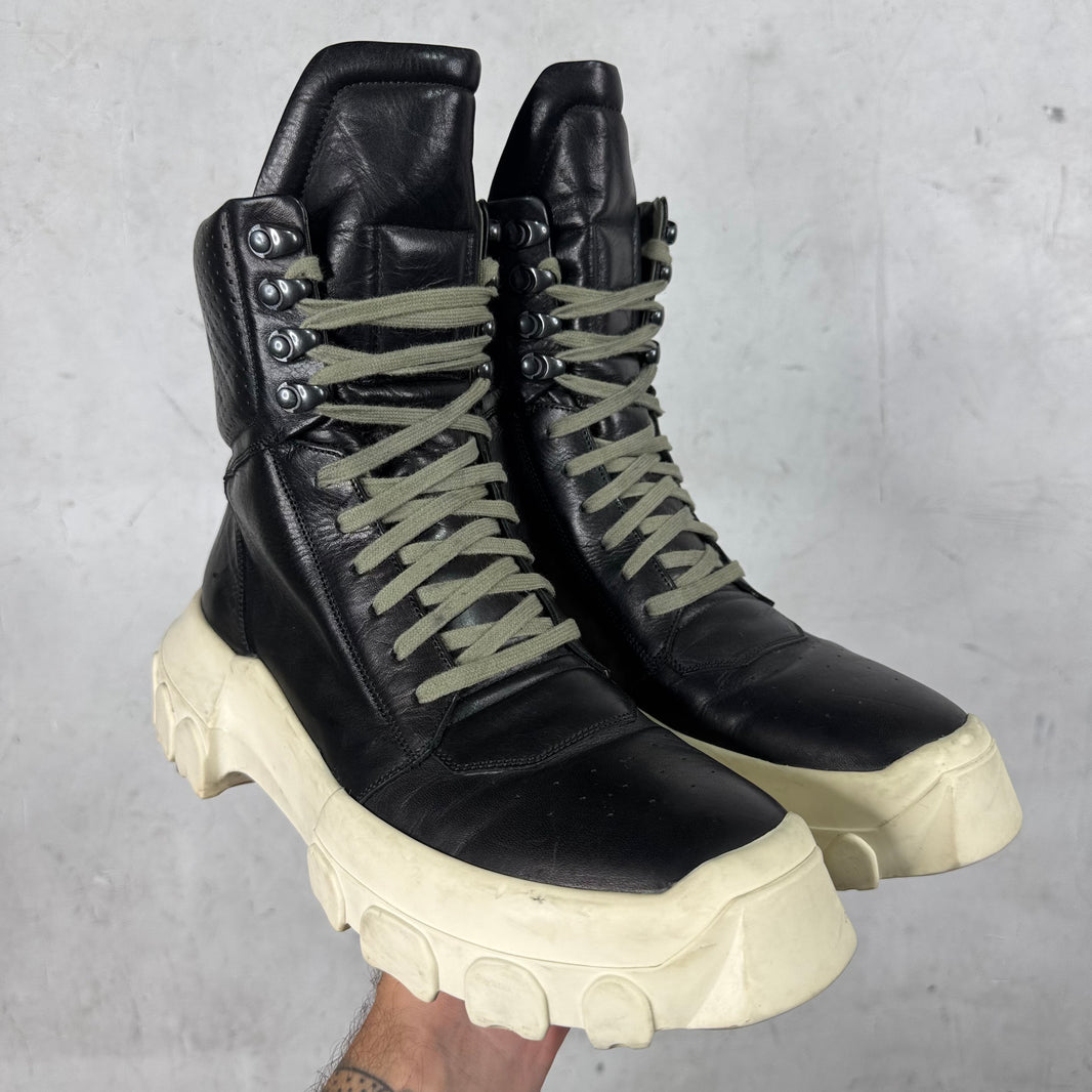 Rick Owens Lace Up Tractor Boots