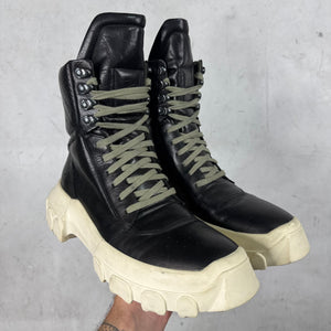 Rick Owens Lace Up Tractor Boots