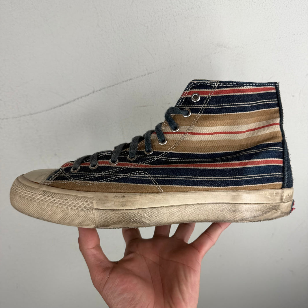 Visvim Striped Skagway High Top Sneakers