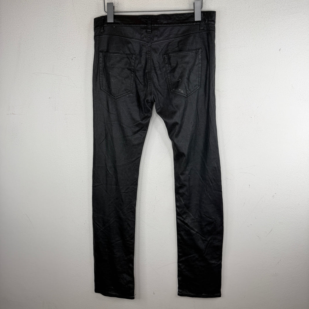 Saint Laurent Coated Black D01 Jeans