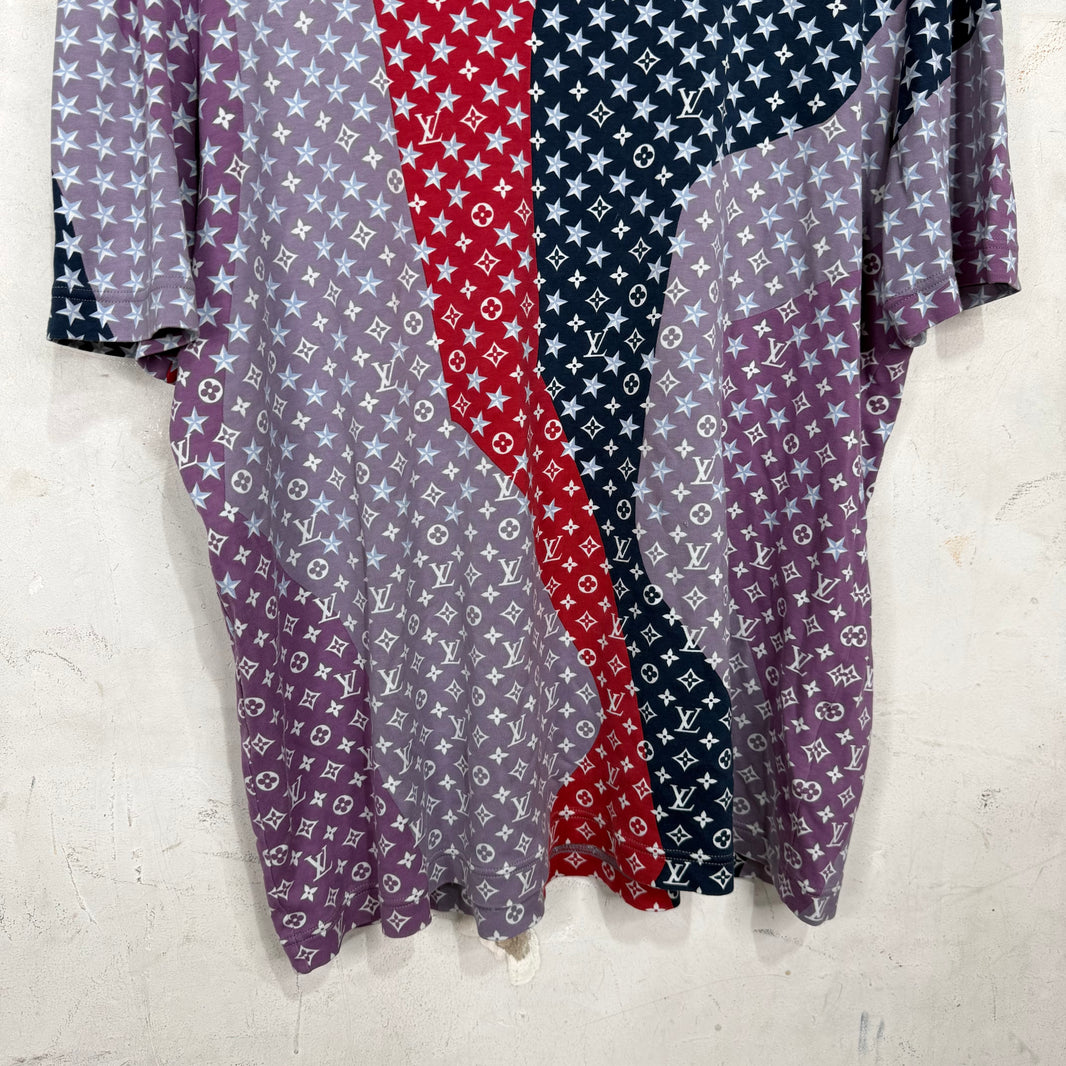Louis Vuitton Purple Red Blue Star Monogram T-Shirt