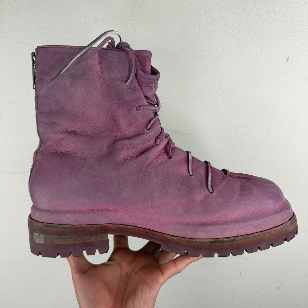 424 Pink Leather Lace Marathon Boots