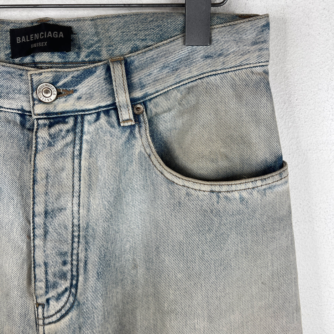 Balenciaga Size Sticker Baggy Denim Jeans