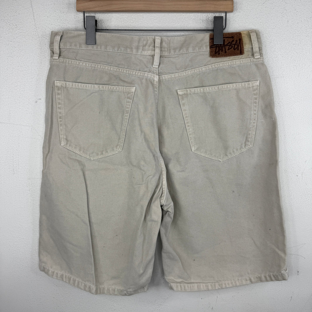 Stussy Big Ol White Jean Shorts