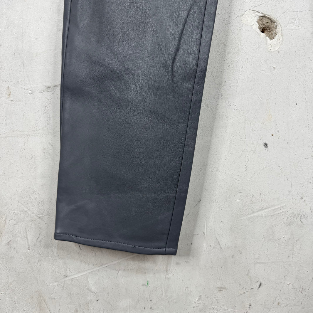 Supreme Grey Leather Pants
