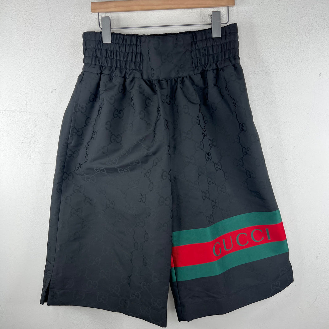 Gucci Monogram Jacquard Long Nylon Shorts