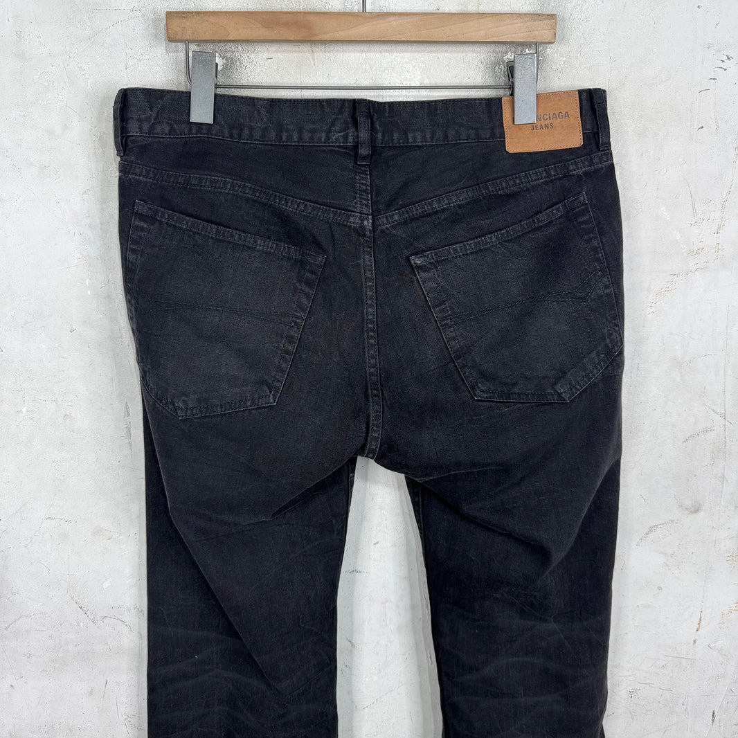 Balenciaga Wrinkle Wash Flared Jeans