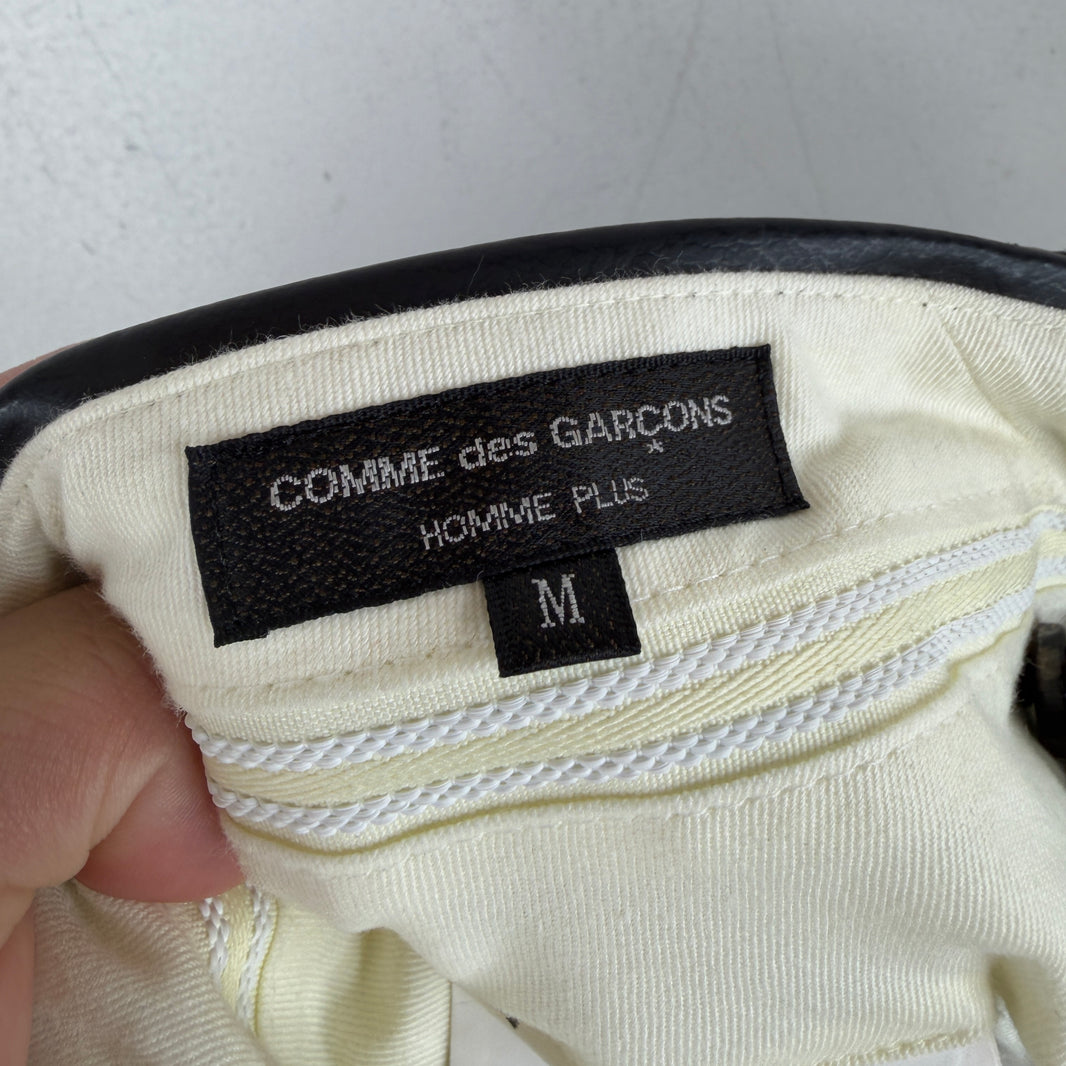 CDG Faux Leather Zip Pants