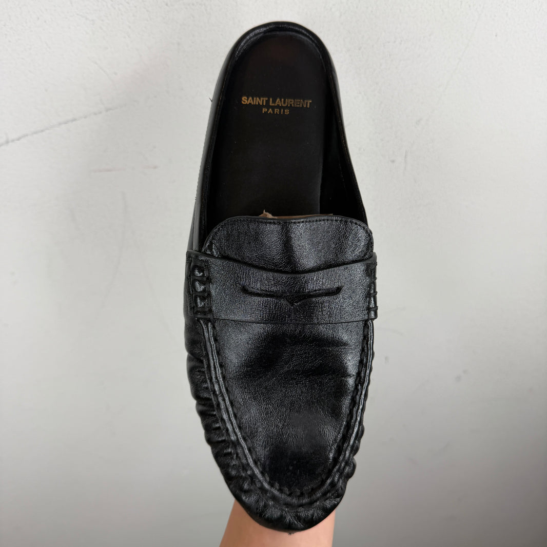 Saint Laurent Shiny Le Loafer Mules