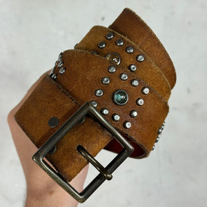 RRL Suede Studded Belt